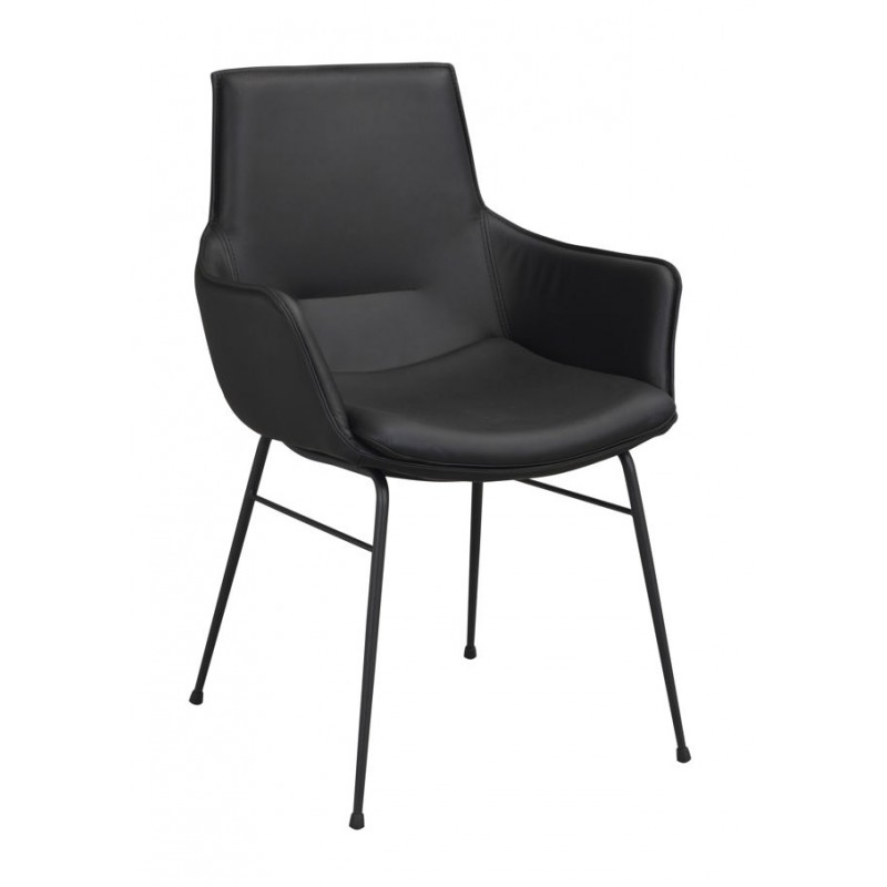 RO Lowell Fixed Arm Chair Black/Black